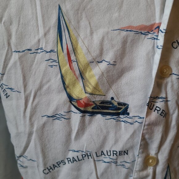 Men's Chaps Ralph Lauren- S/S Hawaiian shirt button front - M - Picture 4 of 9